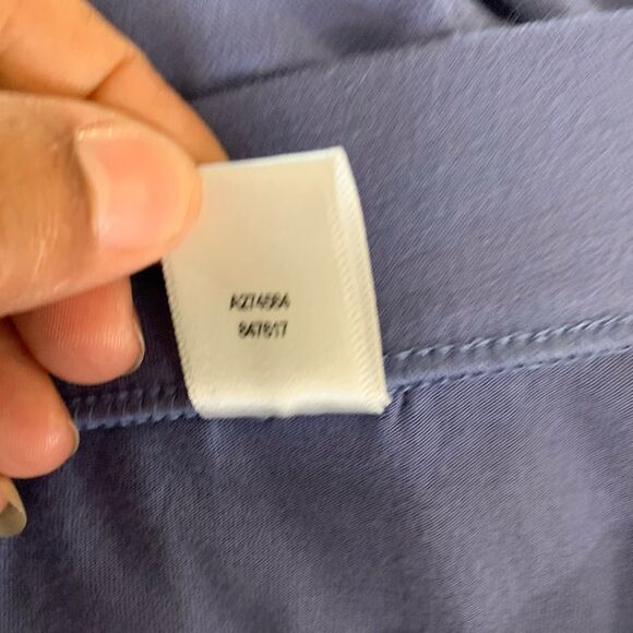 H By Halston Skirt Women’s Size M Blue Shark Bite Hem Stretchy Knit Flowy - Picture 7 of 7